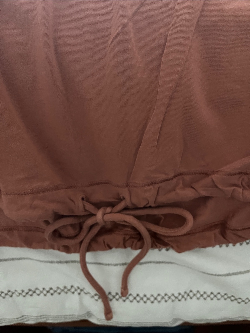 Lululemon: Rust Open Shoulder Drawstring Top - Picture 3 of 5